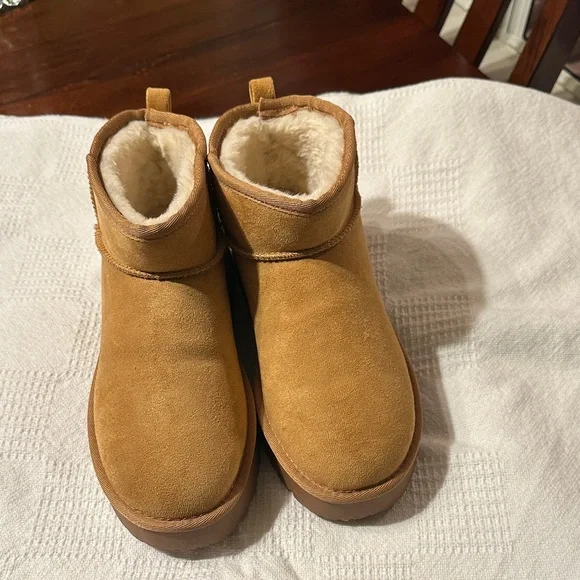 Tan Suede Ankle Boots - Picture 10 of 13